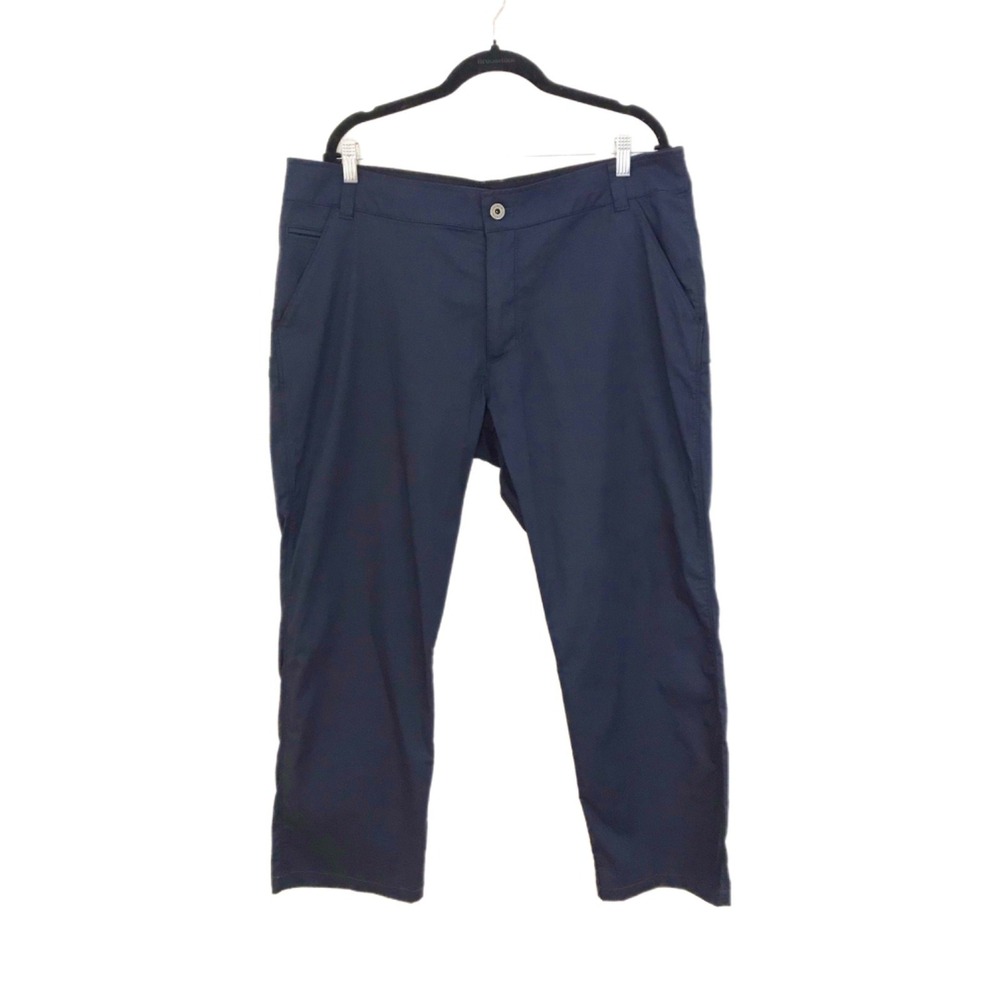 Kuhl Pants Mens 38x30 Navy Blue Chino Stretch Hiking Travel Logo Style# 5204